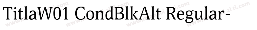 TitlaW01 CondBlkAlt Regular字体转换